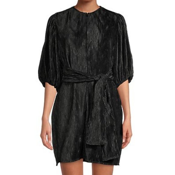 GANNI Pleated Satin Dress - Picture 2 of 8